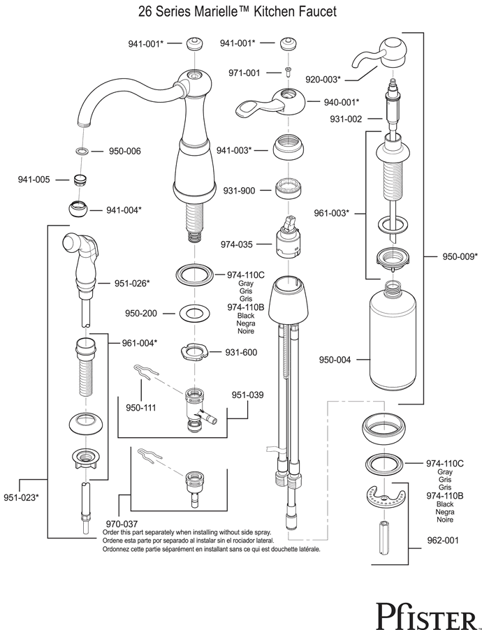 Pfister Replacement Parts