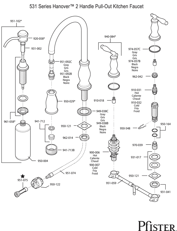 Pfister Faucet Parts